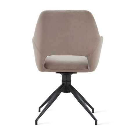 MIRA Eetkamerstoel Tess Velvet Taupe MIRA Eetkamerstoel Tess Velvet Taupe