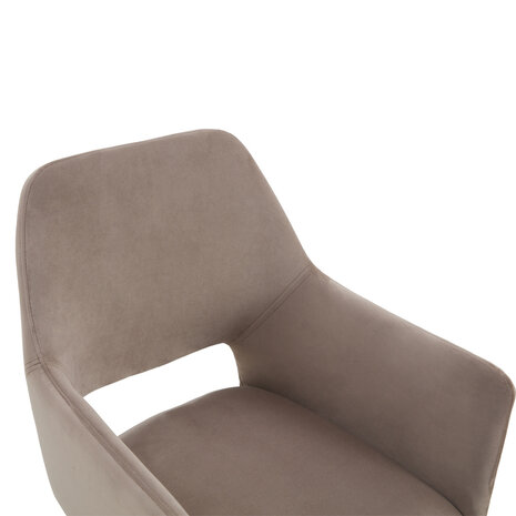MIRA Eetkamerstoel Tess Velvet Taupe MIRA Eetkamerstoel Tess Velvet Taupe