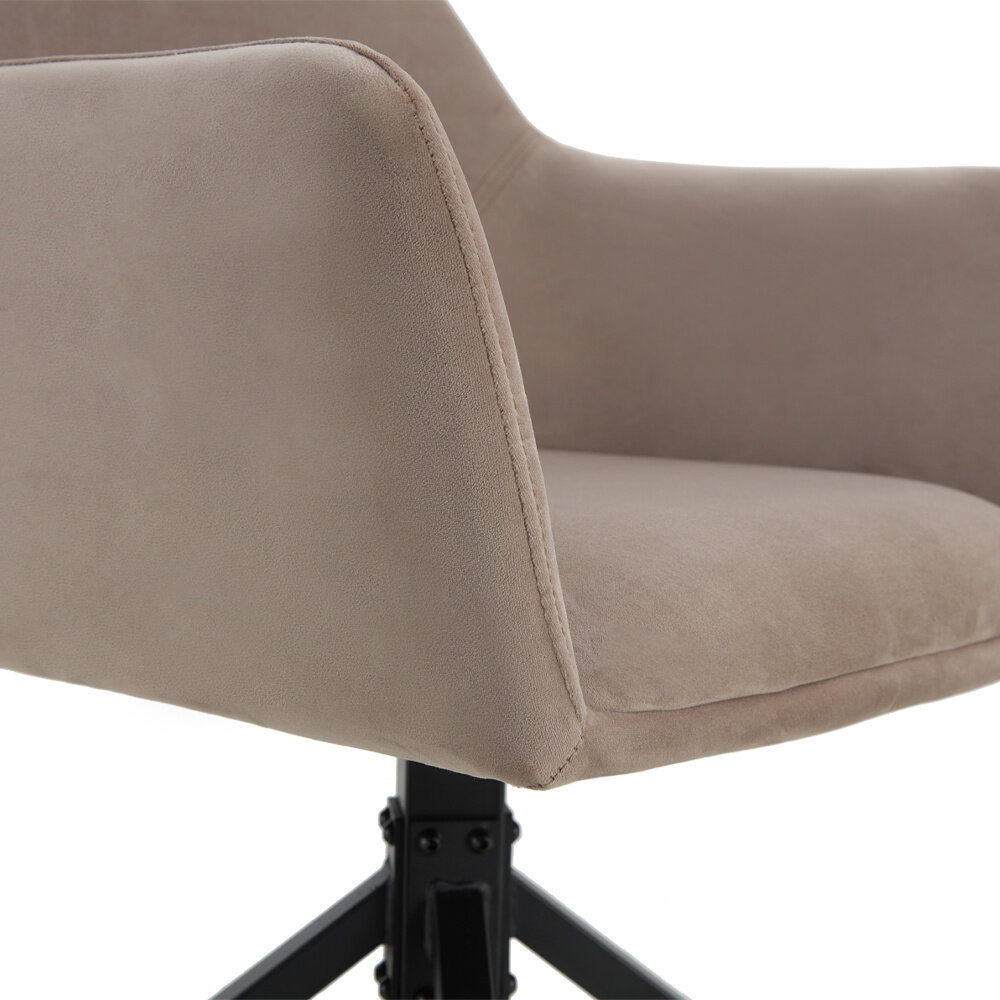 MIRA Eetkamerstoel Tess Velvet Taupe MIRA Eetkamerstoel Tess Velvet Taupe