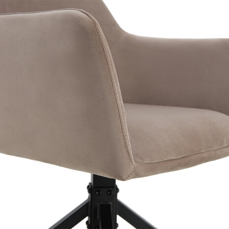 MIRA Eetkamerstoel Tess Velvet Taupe MIRA Eetkamerstoel Tess Velvet Taupe