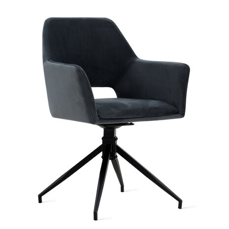 MIRA Eetkamerstoel Tess Velvet Antraciet