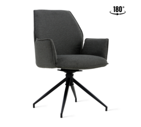 MIRA Eetkamerstoel Jill Linnen Antraciet