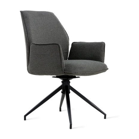 MIRA Eetkamerstoel Jill Linnen Antraciet MIRA Eetkamerstoel Jill Linnen Antraciet