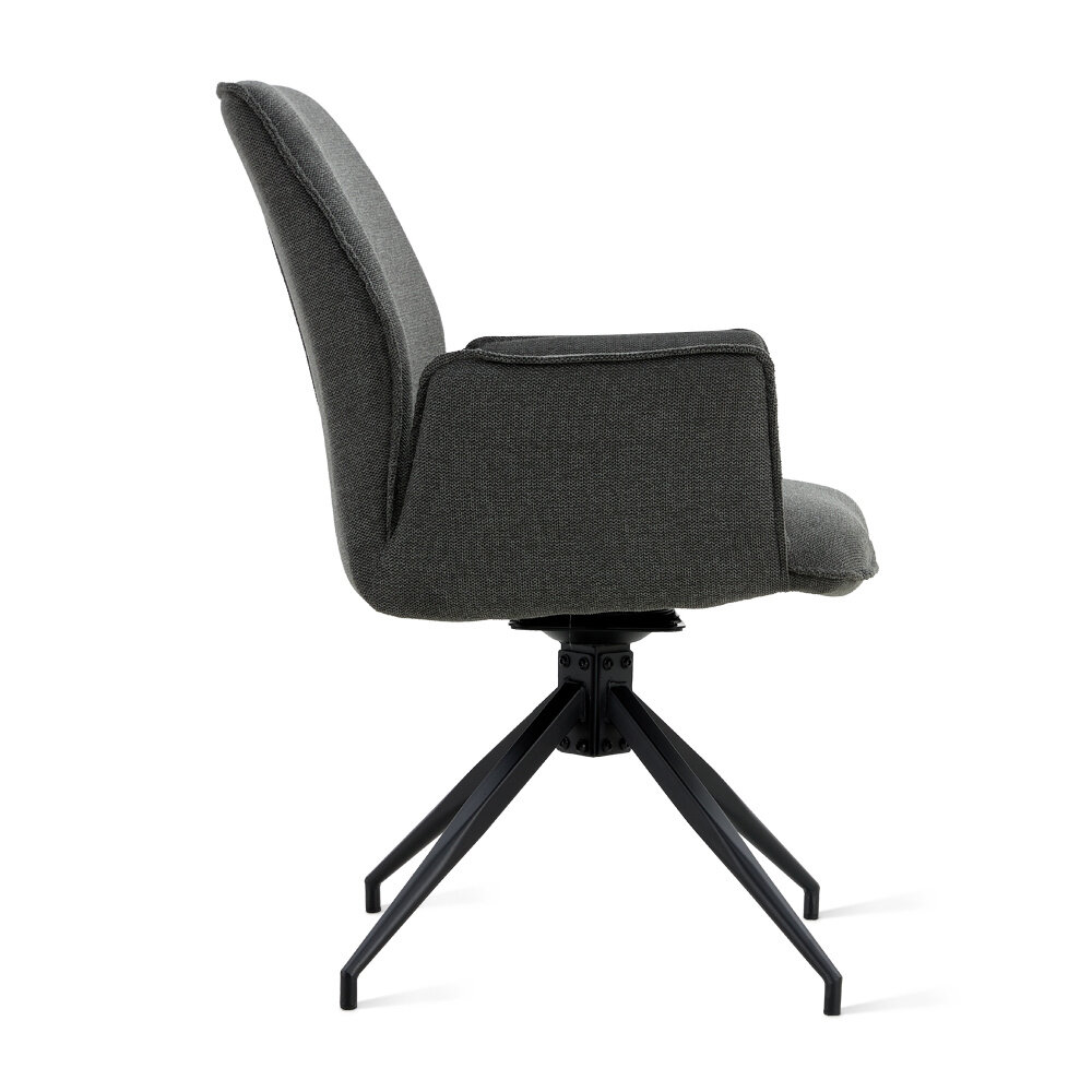 MIRA Eetkamerstoel Jill Linnen Antraciet MIRA Eetkamerstoel Jill Linnen Antraciet