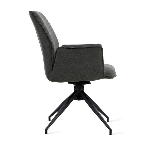 MIRA Eetkamerstoel Jill Linnen Antraciet MIRA Eetkamerstoel Jill Linnen Antraciet