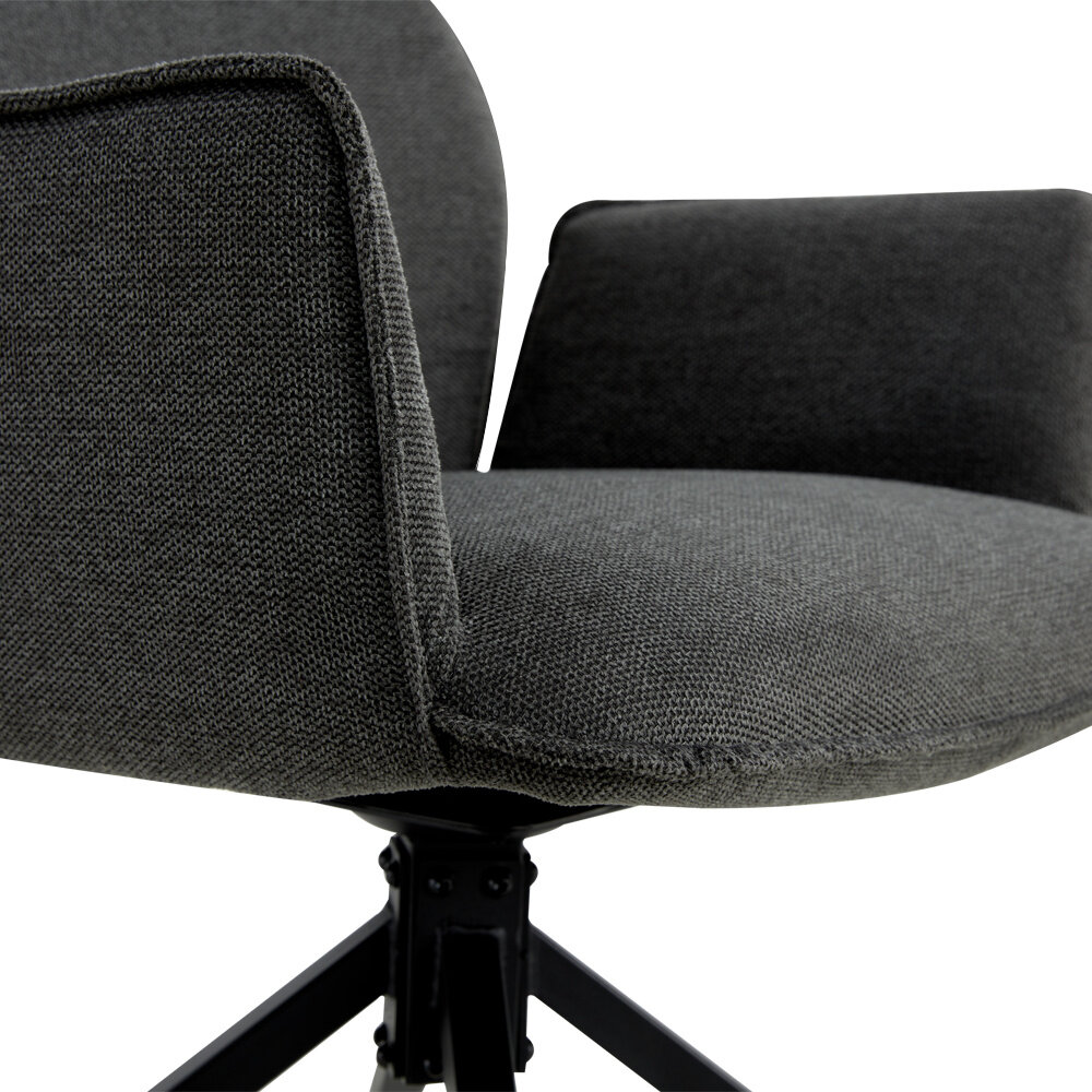 MIRA Eetkamerstoel Jill Linnen Antraciet MIRA Eetkamerstoel Jill Linnen Antraciet