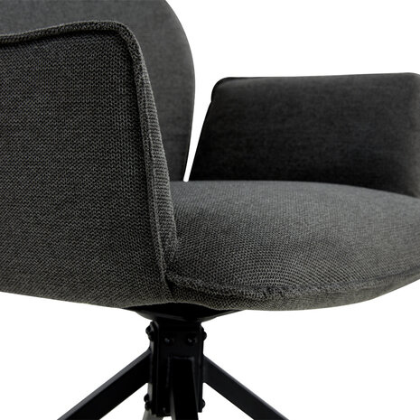 MIRA Eetkamerstoel Jill Linnen Antraciet MIRA Eetkamerstoel Jill Linnen Antraciet