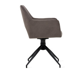 MIRA Eetkamerstoel Tess Velvet Grijs