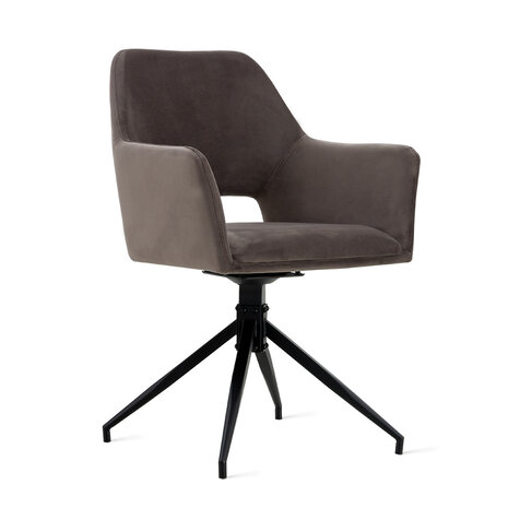 MIRA Eetkamerstoel Tess Velvet Grijs MIRA Eetkamerstoel Tess Velvet Grijs
