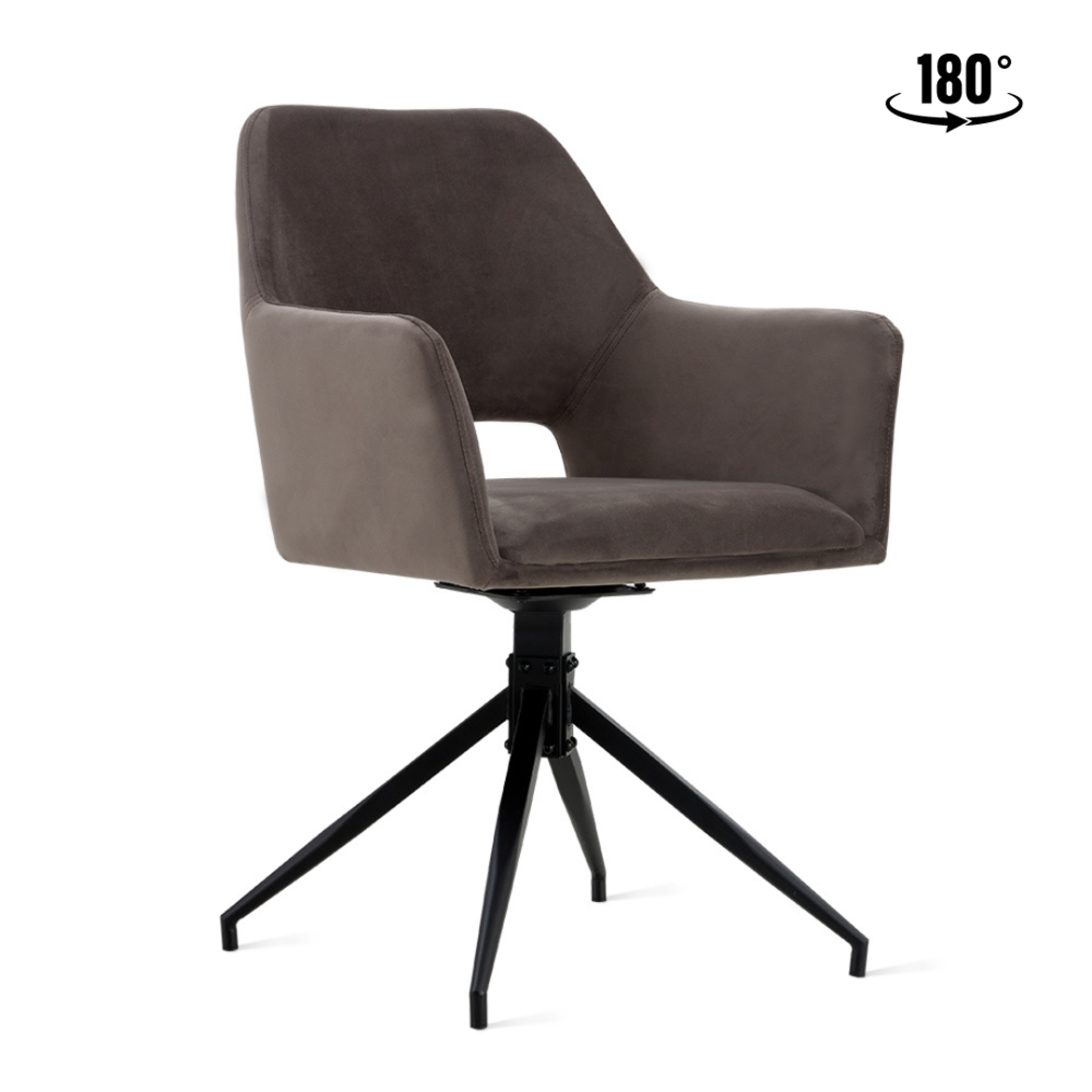 MIRA Eetkamerstoel Tess Velvet Grijs MIRA Eetkamerstoel Tess Velvet Grijs