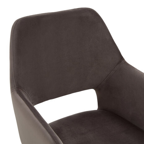 MIRA Eetkamerstoel Tess Velvet Grijs MIRA Eetkamerstoel Tess Velvet Grijs
