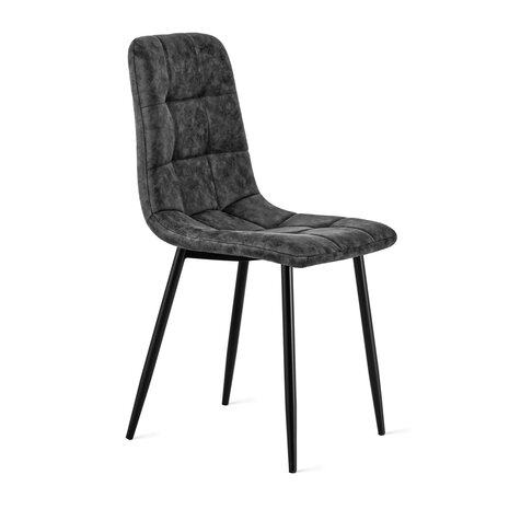 MIRA Eetkamerstoel Yerevan Microleder Antraciet MIRA Eetkamerstoel Yerevan Microleder Antraciet