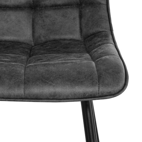 MIRA Eetkamerstoel Thimphu Microleder Antraciet MIRA Eetkamerstoel Thimphu Microleder Antraciet