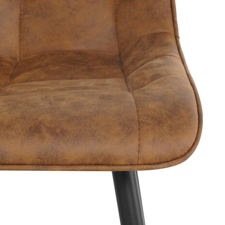 MIRA Eetkamerstoel Thimphu Microleder Cognac MIRA Eetkamerstoel Thimphu Microleder Cognac