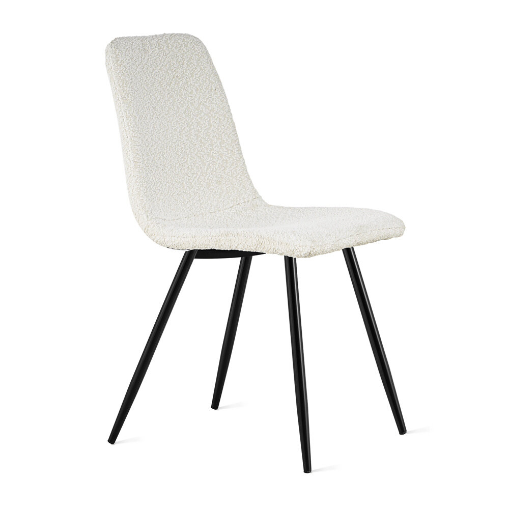 MIRA Eetkamerstoel Brasilia Bouclé Ivoor MIRA Eetkamerstoel Brasilia Bouclé Ivoor
