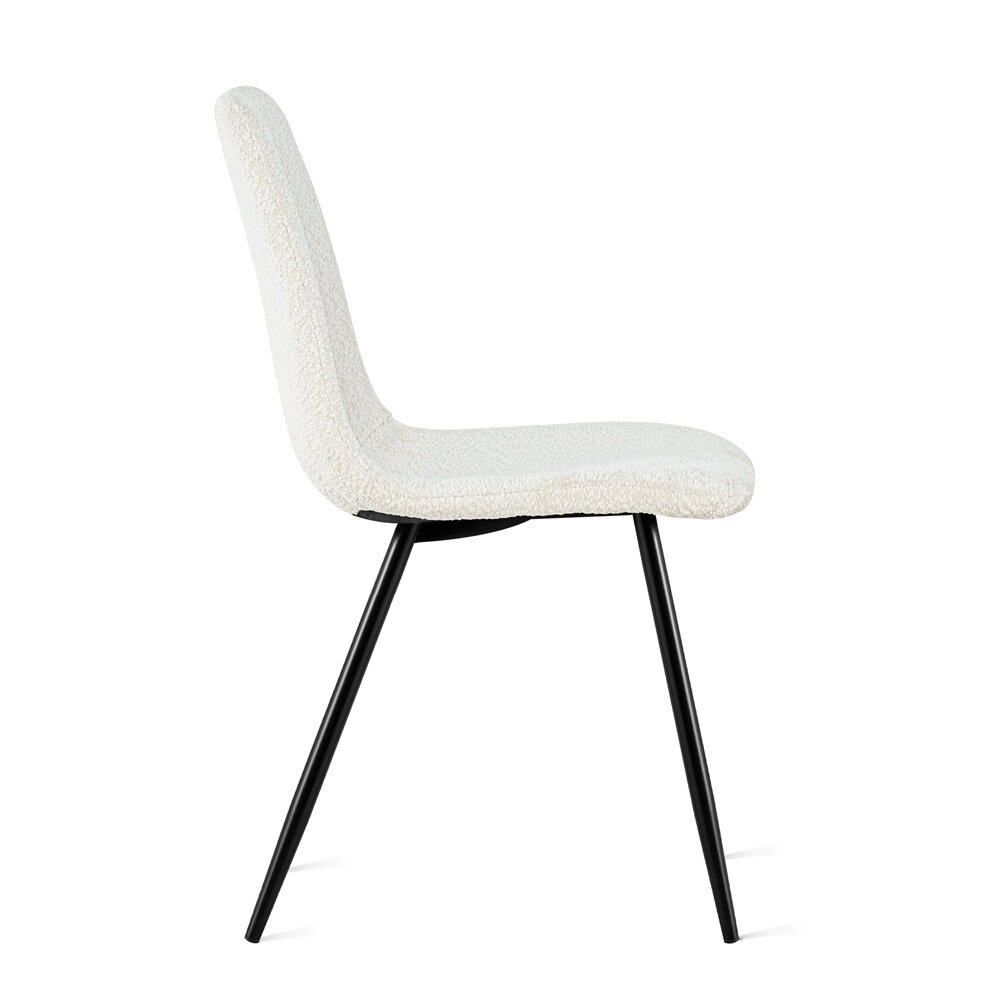 MIRA Eetkamerstoel Brasilia Bouclé Ivoor MIRA Eetkamerstoel Brasilia Bouclé Ivoor