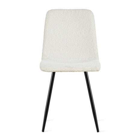 MIRA Eetkamerstoel Brasilia Bouclé Ivoor MIRA Eetkamerstoel Brasilia Bouclé Ivoor