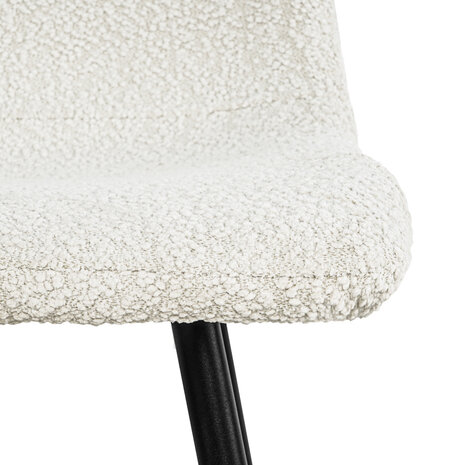 MIRA Eetkamerstoel Brasilia Bouclé Ivoor MIRA Eetkamerstoel Brasilia Bouclé Ivoor