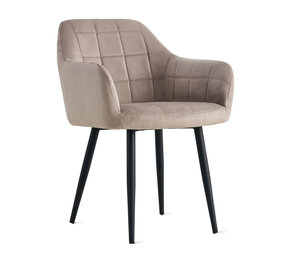 MIRA Eetkamerstoel Praia Velvet Kiezelgrijs