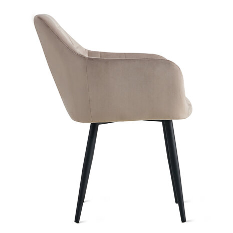 MIRA Eetkamerstoel Praia Velvet Kiezelgrijs MIRA Eetkamerstoel Praia Velvet Kiezelgrijs