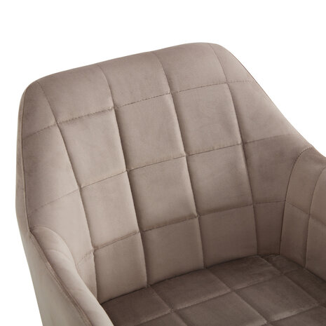 MIRA Eetkamerstoel Praia Velvet Kiezelgrijs MIRA Eetkamerstoel Praia Velvet Kiezelgrijs