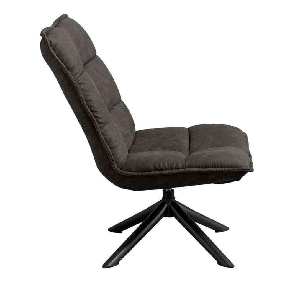 MIRA Fauteuil Lucas Microleder Antraciet MIRA Fauteuil Lucas Microleder Antraciet