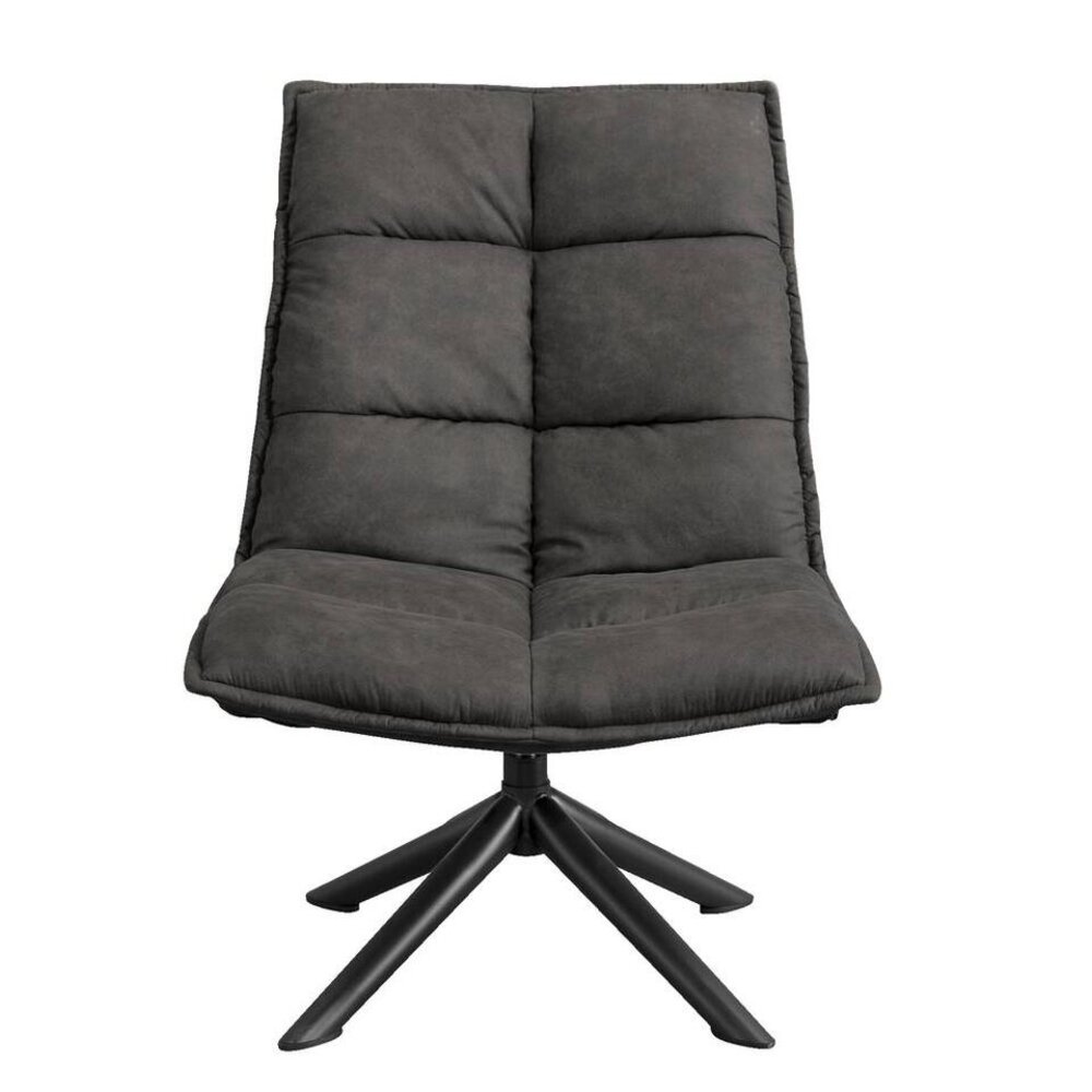 MIRA Fauteuil Lucas Microleder Antraciet MIRA Fauteuil Lucas Microleder Antraciet