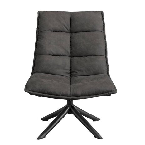 MIRA Fauteuil Lucas Microleder Antraciet MIRA Fauteuil Lucas Microleder Antraciet