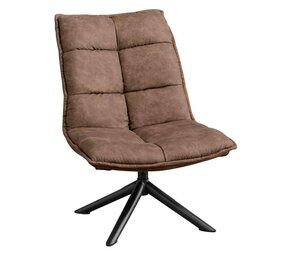 MIRA Fauteuil Lucas Microleder Bruin