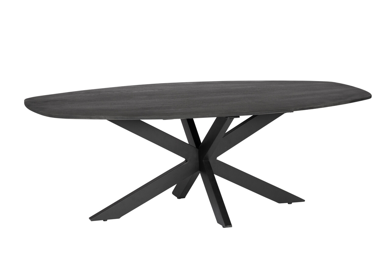 MIRA Salontafel - 40x60x120 - Mangohout - Zwart