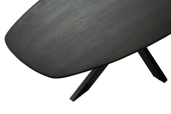 MIRA Salontafel - 40x60x120 - Mangohout - Zwart