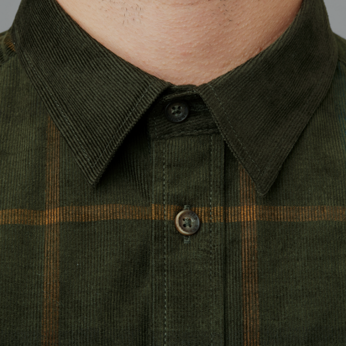 Härkila Härkila Kaldfjord corduroy check shirt Willow green check