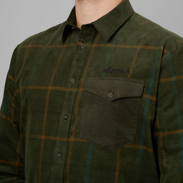 Härkila Härkila Kaldfjord corduroy check shirt Willow green check