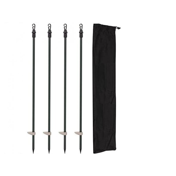 Aluminium verstelbare poten tbv camouflagescherm