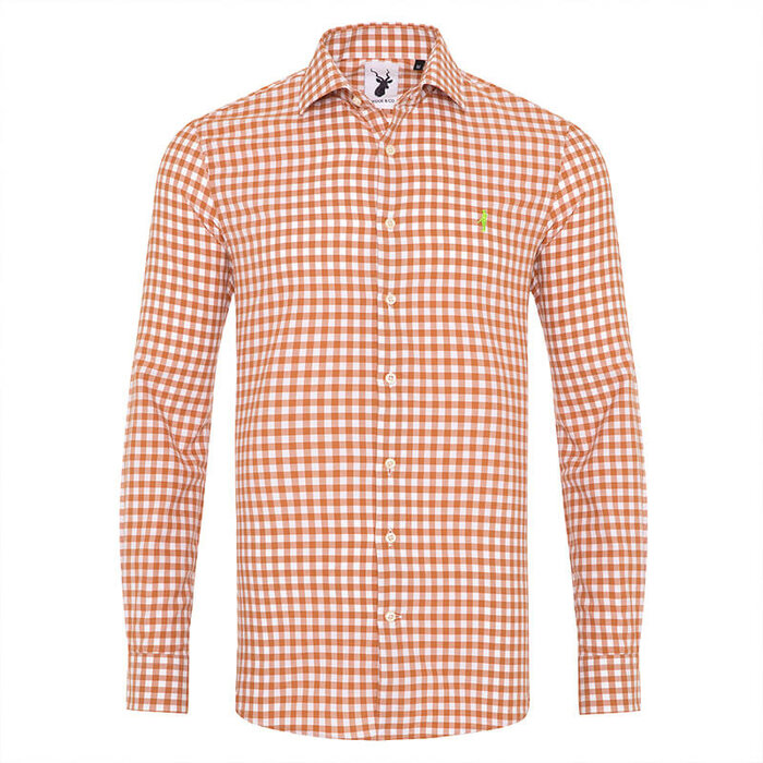 Koedoe&Co Koedoe&Co Shirt Shooting Fit Burgundy Red Checkered