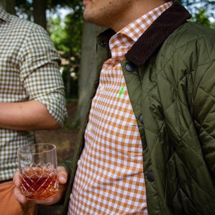 Koedoe&Co Koedoe&Co Shirt Shooting Fit Burgundy Red Checkered