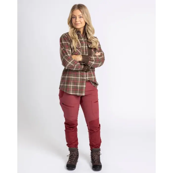 Pinewood Pinewood Prestwick Exclusive SHIRT W H. Olive/Plum