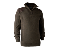 Deerhunter Deerhunter Sheffield Trui with zip neck Dark Elm