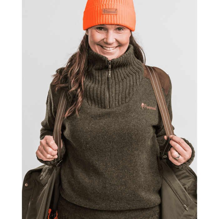 Pinewood Pinewood Hurricane Sweater dames mosgroen