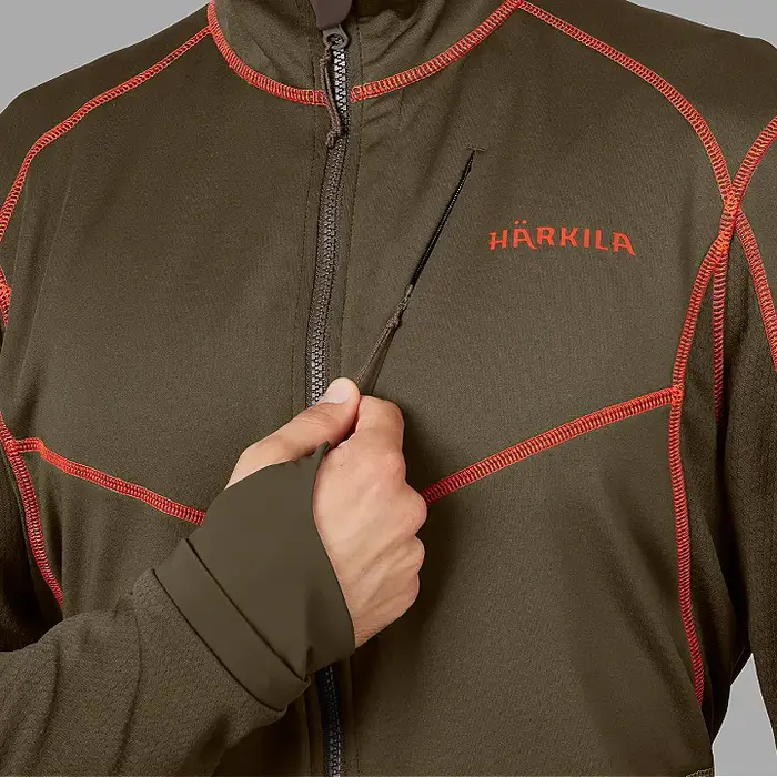 Härkila Härkila Scandinavian fleece jacket Willow green/Shadow brown