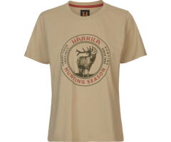 Härkila Härkila Stag Badge S/S T-shirt W – Sand