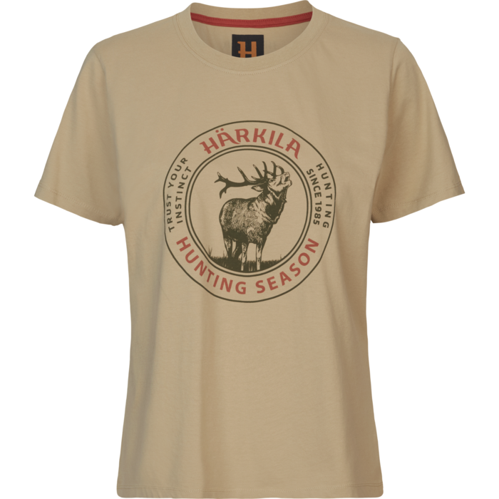 Härkila Härkila Stag Badge S/S T-shirt W – Sand