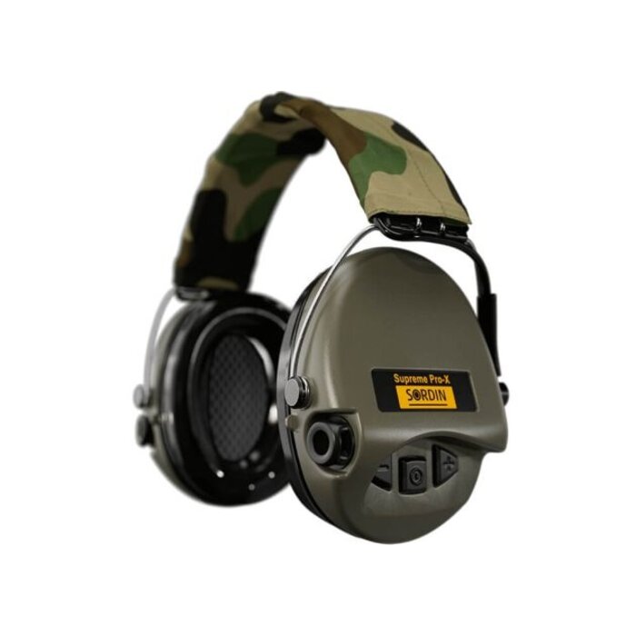 Sordin Sordin Supreme Pro X gehoorbescherming/ stoffen camo band