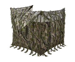 Camouflage hutje uitklapbaar Bruin met ghilliedraden