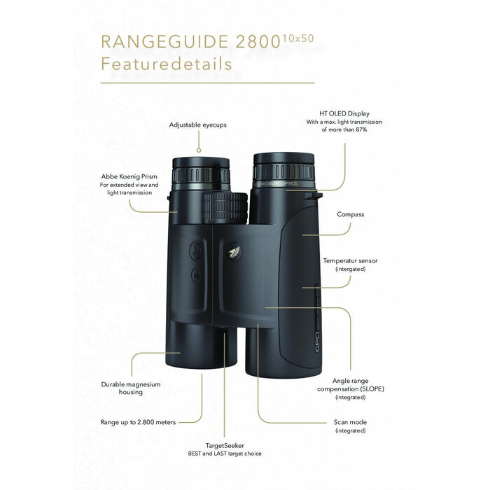 GPO GPO RangeGuide  LRF 10x50 verrekijker met afstandsmeter