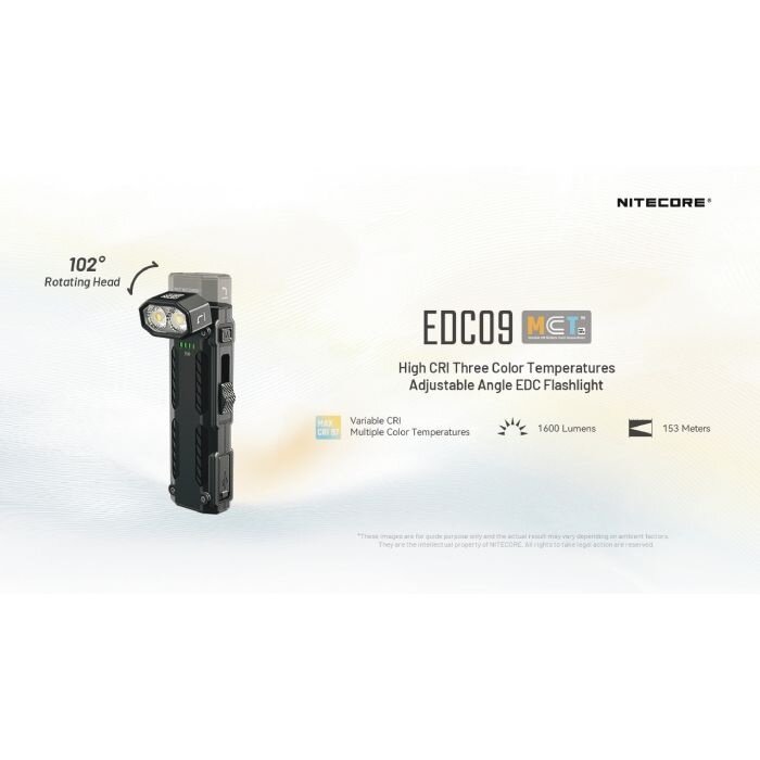 Nitecore Nitecore EDC09 zaklamp met knikbare kop