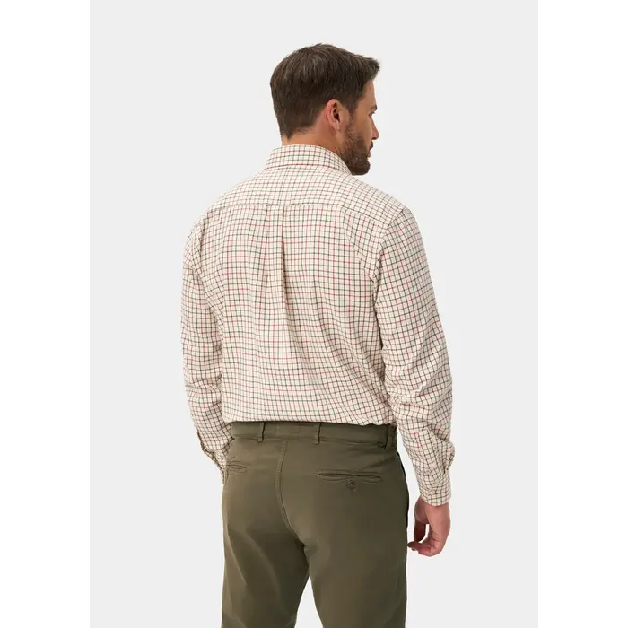 Alan Paine Alan Paine Ilkley shirt | Offwhite / Rood geruit