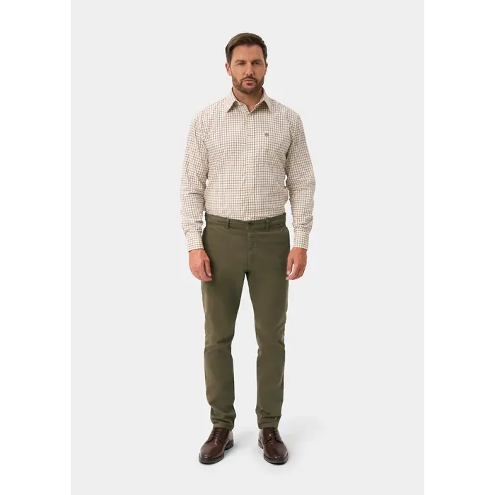 Alan Paine Alan Paine Ilkley shirt | Offwhite / Rood geruit
