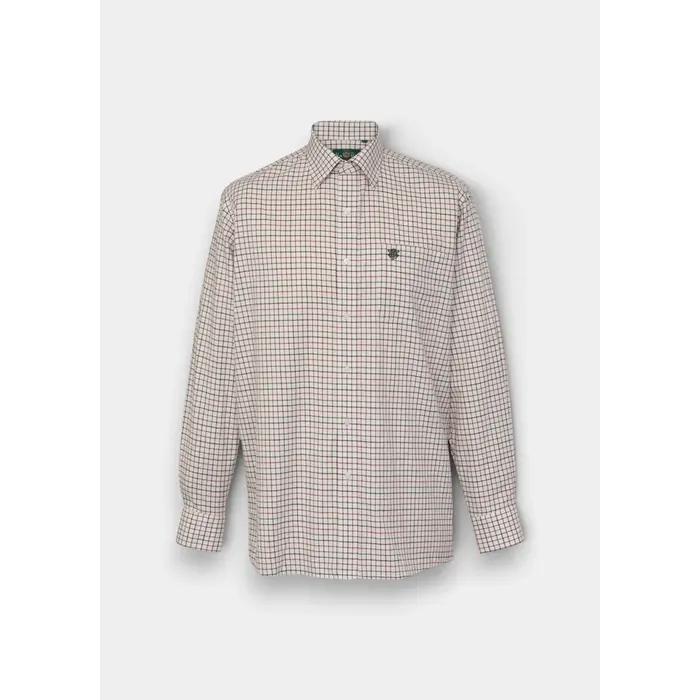 Alan Paine Alan Paine Ilkley shirt | Offwhite / Rood geruit