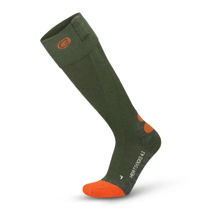Lenz Heat socks 4.1 toe cap Groen/Oranje